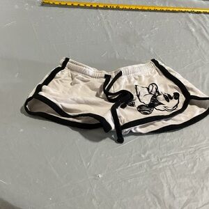 White & Black Trim Women's Lounge Shorts with Graphic 995